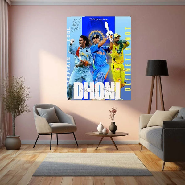 Cricket Metal Poster | MS Dhoni Thala 07 Metal Poster – The Heart of Chennai Super Kings 1