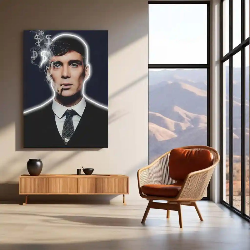 Mafia Boss Neon LED Frame | Luxury Power Wall Art Elite Hustle Aesthetic by TurtleWings - TURTLEWINGS 