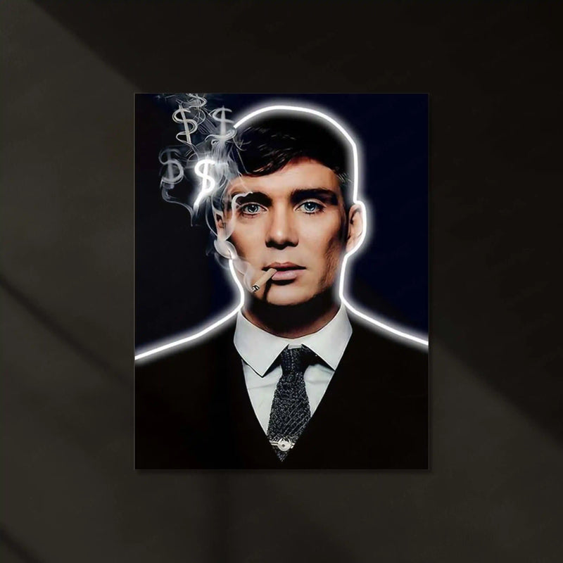 Mafia Boss Neon LED Frame | Luxury Power Wall Art Elite Hustle Aesthetic by TurtleWings - TURTLEWINGS 