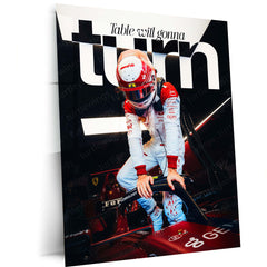 Charles Leclerc Ferrari Metal Poster | Formula Racing Driver Wall Art | Red F1 Motorsport Metal Print – main product image