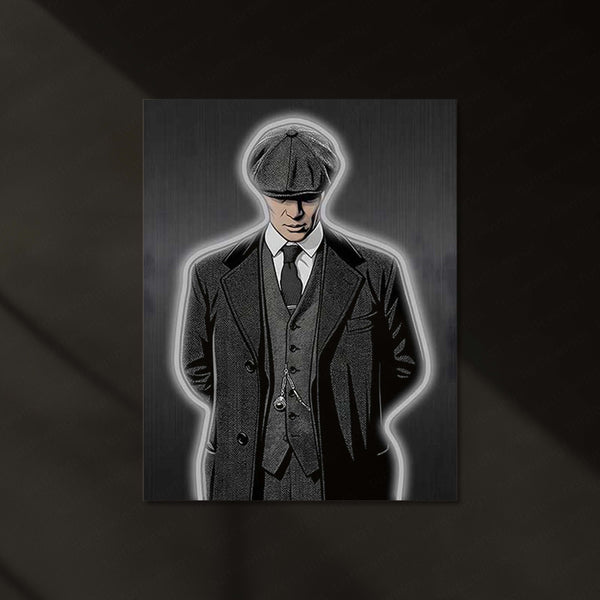 Peaky Blinders Neon LED Frame | Silent Boss Wall Art | Mafia Aesthetic Decor