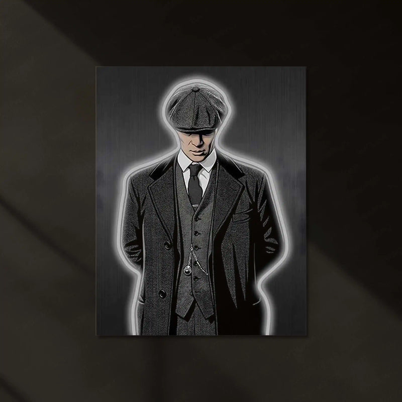 Peaky Blinders Neon LED Frame | Silent Boss Wall Art | Mafia Aesthetic Decor - TURTLEWINGS 