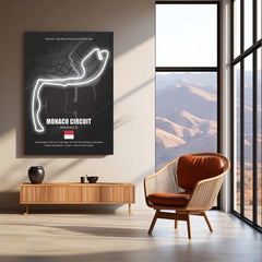 LED | 🏎️ Monza Circuit Neon LED Metal Poster – Glowing Temple of Speed Wall Art