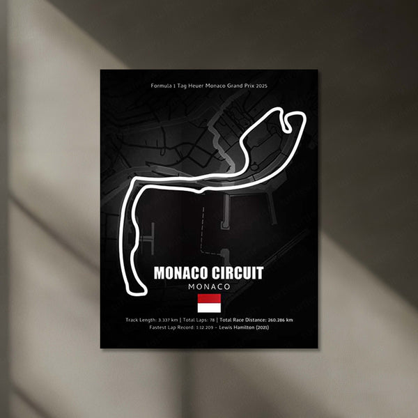 LED | 🏎️ Monza Circuit Neon LED Metal Poster – Glowing Temple of Speed Wall Art