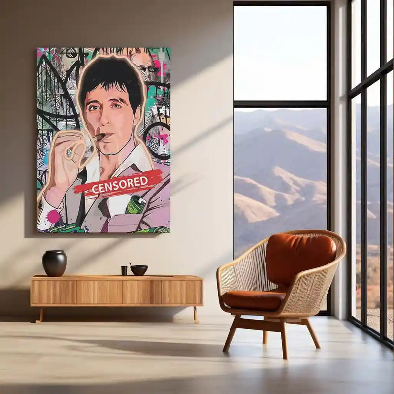 Scarface Neon LED Frame | Tony Montana Wall Art | Mafia Attitude Decor - TURTLEWINGS 