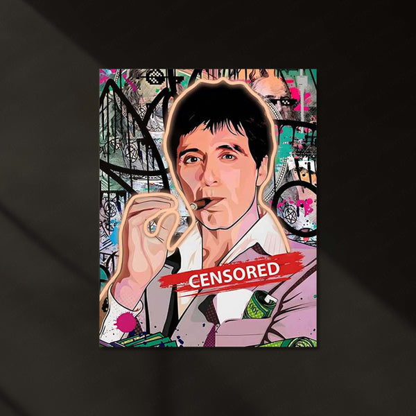 Scarface Neon LED Frame | Tony Montana Wall Art | Mafia Attitude Decor