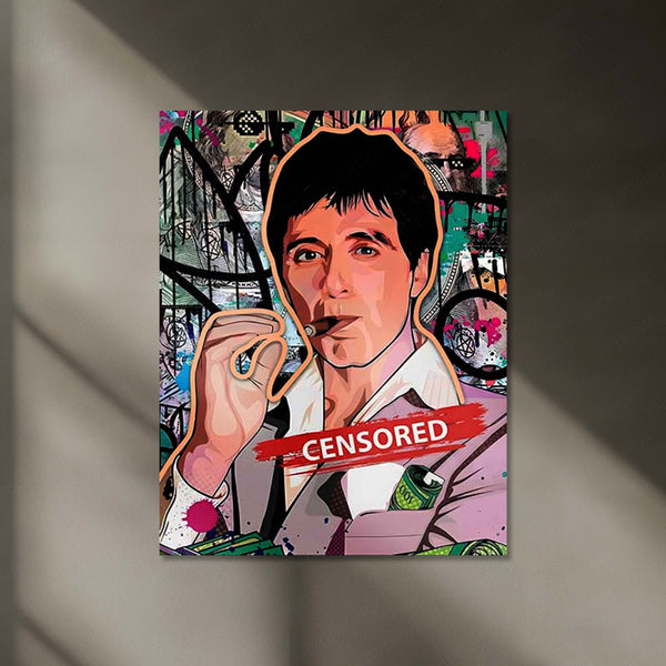 Scarface Neon LED Frame | Tony Montana Wall Art | Mafia Attitude Decor