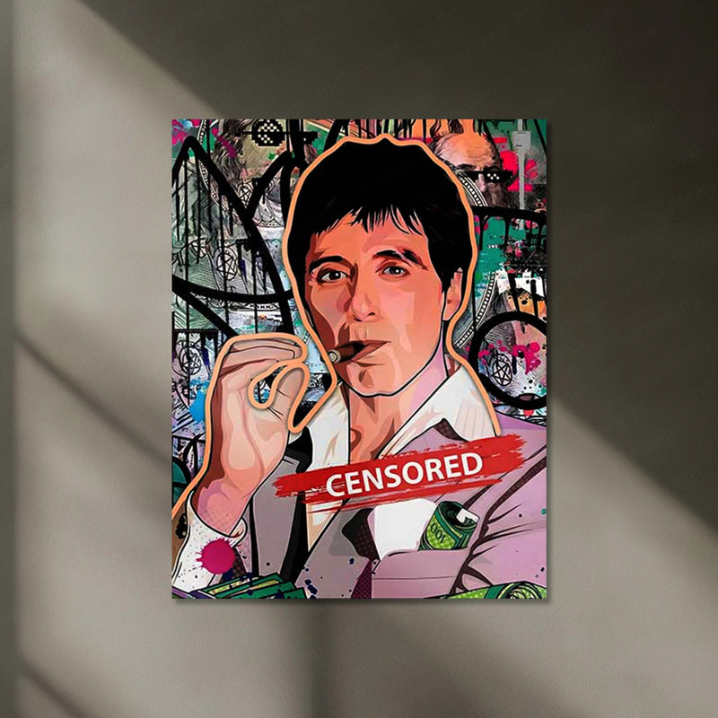 Scarface Neon LED Frame | Tony Montana Wall Art | Mafia Attitude Decor - TURTLEWINGS 