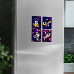Fridge Magnets | Astronaut Space art Fridge Magnets Set of 4 ( 60 x 80 mm)