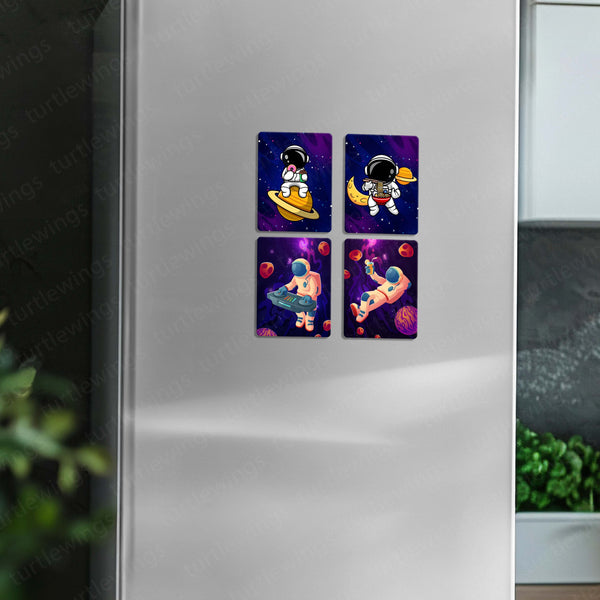 Fridge Magnets | Astronaut Space art Fridge Magnets Set of 4 ( 60 x 80 mm)