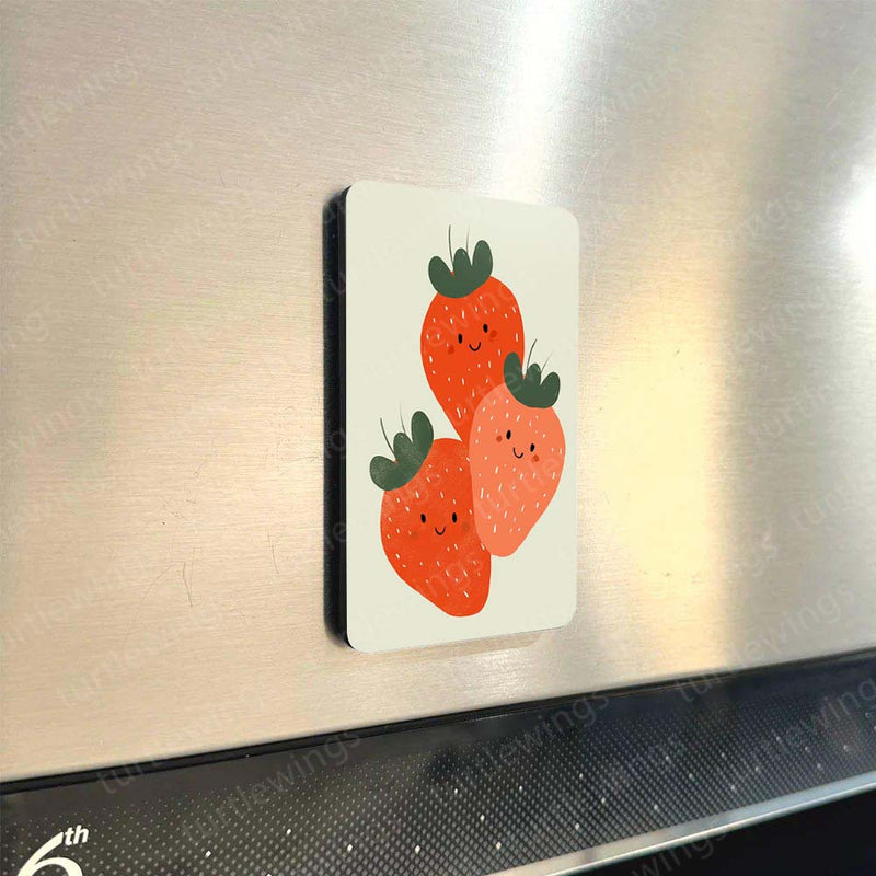 Fridge Magnets |Fruits Art Fridge Magnet Set – Set of 3 & 10 Colorful Metal Magnets (60x80mm)