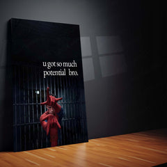 Spider-Man Potential Metal Poster | “You Got So Much Potential Bro” Motivational Wall Art | Dark Superhero Metal Print