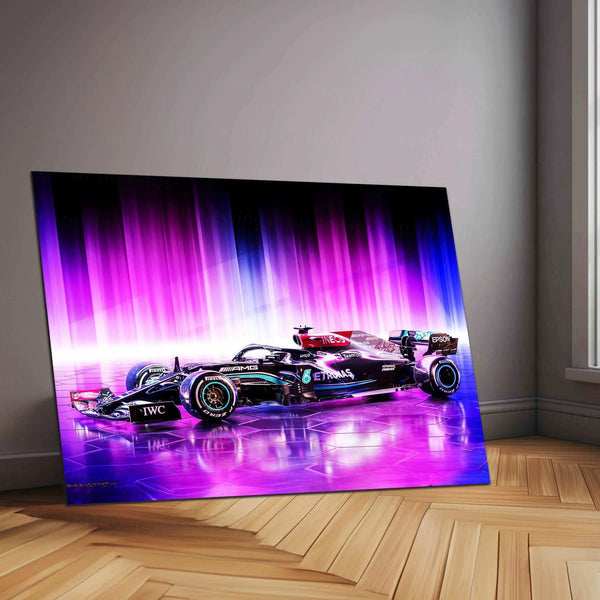 Mercedes-AMG Petronas F1 Metal Poster | Formula 1 Racing Artwork | Silver Arrows Wall Decor - TURTLEWINGS 