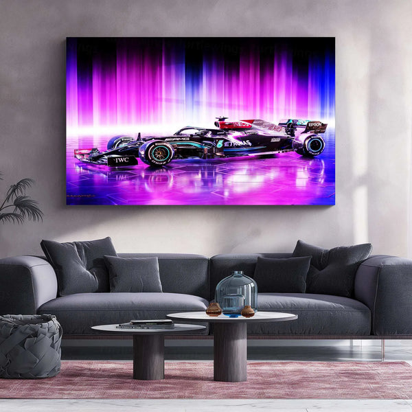 Mercedes-AMG Petronas F1 Metal Poster | Formula 1 Racing Artwork | Silver Arrows Wall Decor - TURTLEWINGS 