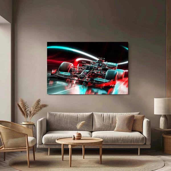 Mercedes-AMG Petronas F1 Metal Poster | Formula 1 Racing Artwork | Silver Arrows Wall Decor - TURTLEWINGS 