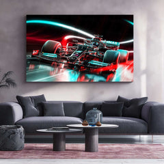Mercedes-AMG Petronas F1 Metal Poster | Formula 1 Racing Artwork | Silver Arrows Wall Decor - TURTLEWINGS 