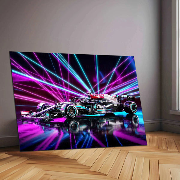 Mercedes-AMG F1 W12 E Performance Metal Poster | Silver Arrows Racing Artwork | Formula 1 Wall Decor - TURTLEWINGS 