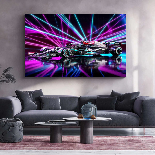 Mercedes-AMG F1 W12 E Performance Metal Poster | Silver Arrows Racing Artwork | Formula 1 Wall Decor - TURTLEWINGS 