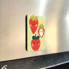 Fridge Magnets |Fruits Art Fridge Magnet Set – Set of 3 & 10 Colorful Metal Magnets (60x80mm)