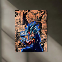 Dragon Ball Z Neon LED Frame | Super Saiyan Blue Warrior Wall Art | Anime Power Decor - TURTLEWINGS 
