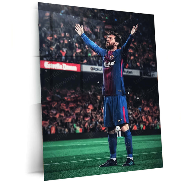 ⚽ Lionel Messi Metal Frame Poster | Football Legend Wall Art for True Fans - TURTLEWINGS 