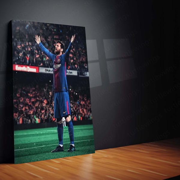 ⚽ Lionel Messi Metal Frame Poster | Football Legend Wall Art for True Fans - TURTLEWINGS 