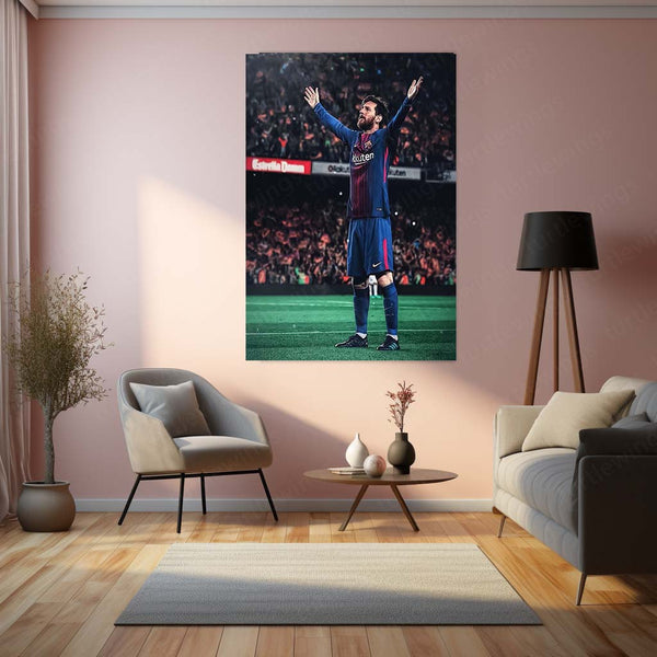 ⚽ Lionel Messi Metal Frame Poster | Football Legend Wall Art for True Fans - TURTLEWINGS 