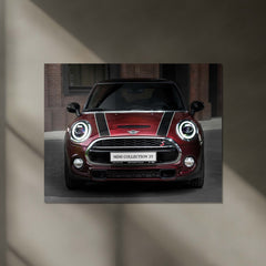 LED | Mini Cooper S Neon LED Metal Frame | Iconic Hatchback Wall Art with LED Glow - TURTLEWINGS 