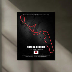 LED | 🇯🇵 Suzuka Circuit Neon LED Metal Poster – Glowing Japanese F1 Track Wall Art - TURTLEWINGS 