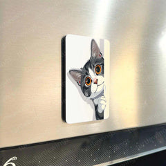 Fridge Magnets |Cats Art Fridge Magnet Set – Set of 3 & 10 Aesthetic Cat-Themed Metal Magnets (60x80mm)