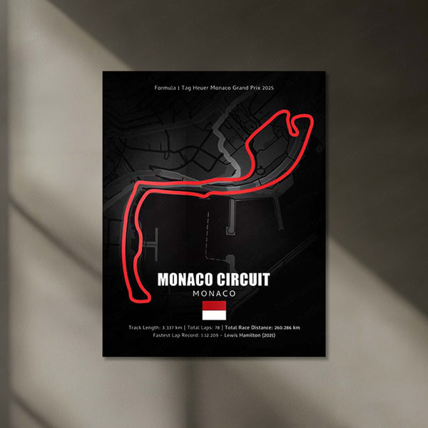 LED | 🏎️ Monza Circuit Neon LED Metal Poster – Glowing Temple of Speed Wall Art