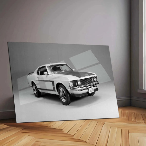Car Metal Poster | 1969 Ford Mustang Boss Metal Poster – Classic Muscle Car Wall Art 1 - TURTLEWINGS 