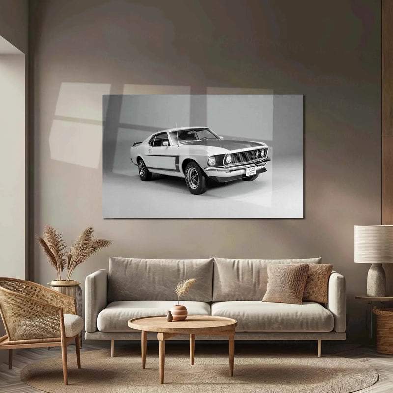 Car Metal Poster | 1969 Ford Mustang Boss Metal Poster – Classic Muscle Car Wall Art 1 - TURTLEWINGS 