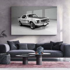 Car Metal Poster | 1969 Ford Mustang Boss Metal Poster – Classic Muscle Car Wall Art 1 - TURTLEWINGS 