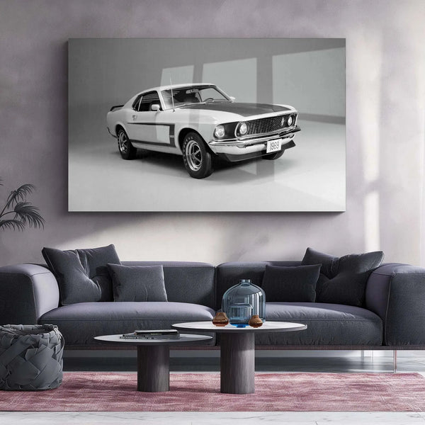 Car Metal Poster | 1969 Ford Mustang Boss Metal Poster – Classic Muscle Car Wall Art 1 - TURTLEWINGS 