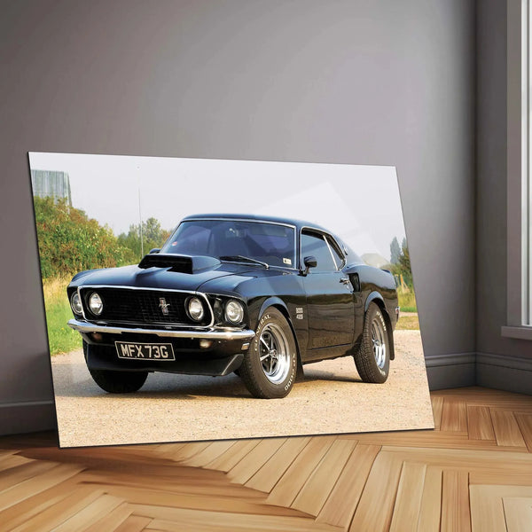 Car Metal Poster | 1969 Ford Mustang Boss Metal Poster – Classic Muscle Car Wall Art 2 - TURTLEWINGS 