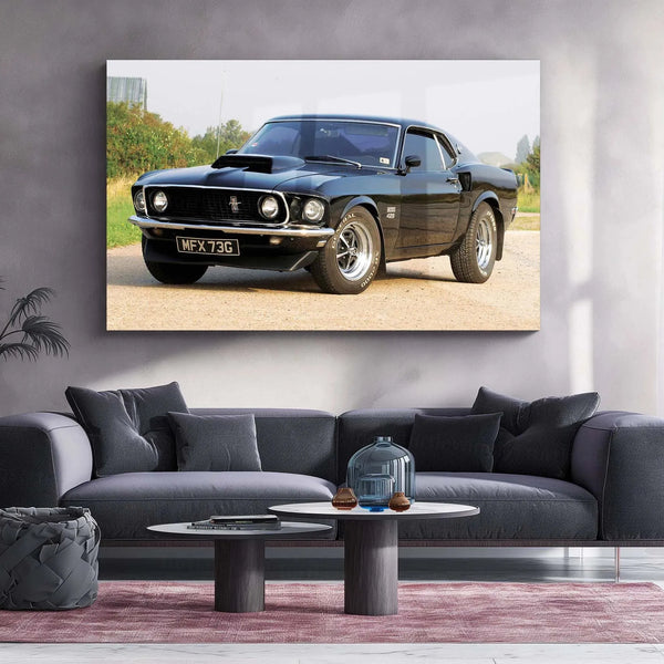 Car Metal Poster | 1969 Ford Mustang Boss Metal Poster – Classic Muscle Car Wall Art 2 - TURTLEWINGS 