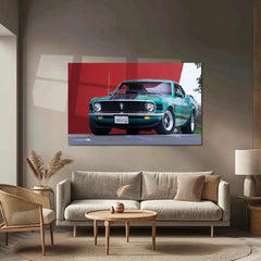 Car Metal Poster | 1970 Ford Mustang Boss Metal Poster – Classic Muscle Car Wall Art - TURTLEWINGS 