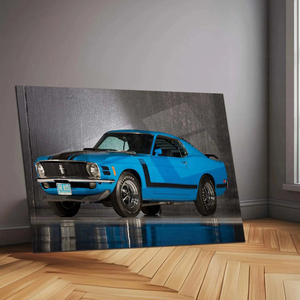 Car Metal Poster | 1970 Ford Mustang Boss Metal Poster – Classic Muscle Car Wall Art 1 - TURTLEWINGS 