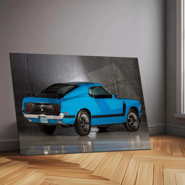 Car Metal Poster | 1970 Ford Mustang Boss Metal Poster – Classic Muscle Car Wall Art 2 - TURTLEWINGS 