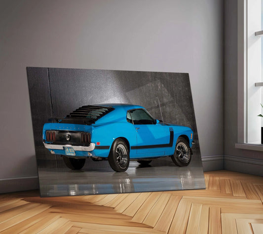 Car Metal Poster | 1970 Ford Mustang Boss Metal Poster – Classic Muscle Car Wall Art 2