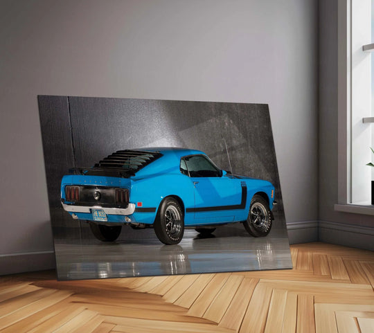Car Metal Poster | 1970 Ford Mustang Boss Metal Poster – Classic Muscle Car Wall Art 2