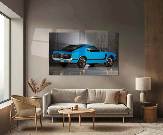 Car Metal Poster | 1970 Ford Mustang Boss Metal Poster – Classic Muscle Car Wall Art 2
