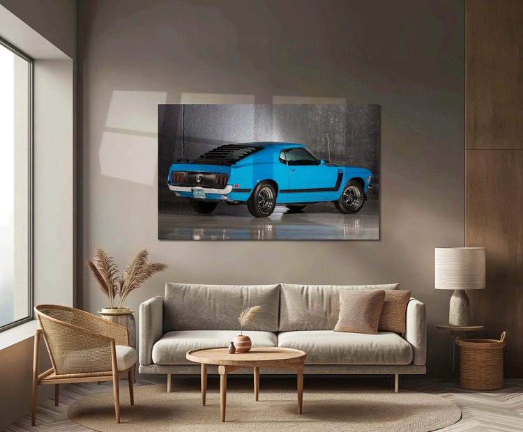 Car Metal Poster | 1970 Ford Mustang Boss Metal Poster – Classic Muscle Car Wall Art 2