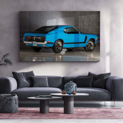 Car Metal Poster | 1970 Ford Mustang Boss Metal Poster – Classic Muscle Car Wall Art 2 - TURTLEWINGS 