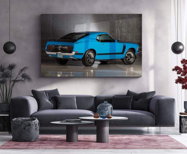Car Metal Poster | 1970 Ford Mustang Boss Metal Poster – Classic Muscle Car Wall Art 2