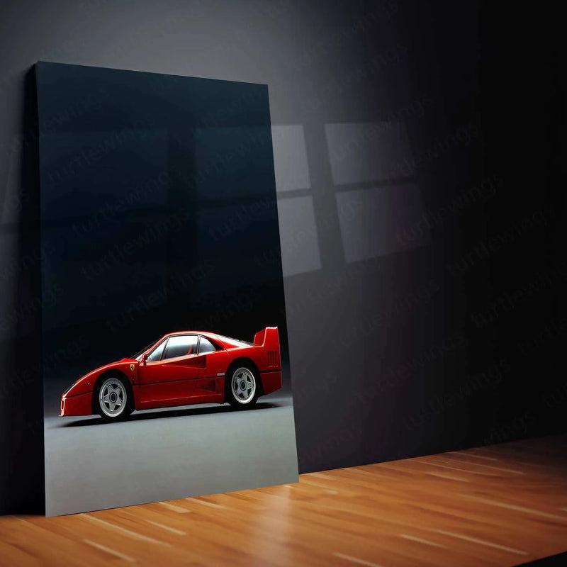 1987 Ferrari F40 Metal Poster | Iconic Supercar Wall Art - TURTLEWINGS 