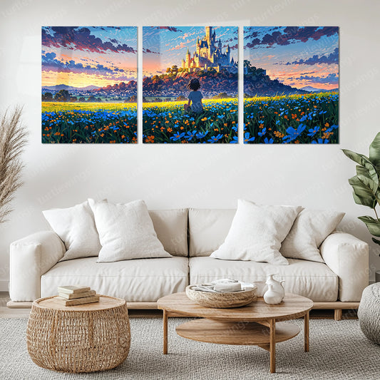 Urban aesthetic Metal Poster | Aesthetic Split Image Set of 3 Metal Posters – Modern & Minimalist Wall Art 1
