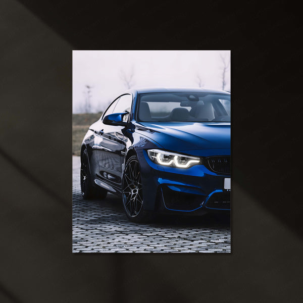 BMW M4 Coupe (F82 generation) Neon LED Metal Poster | Performance Machine Glow Edition | Luxury Automotive Wall Art