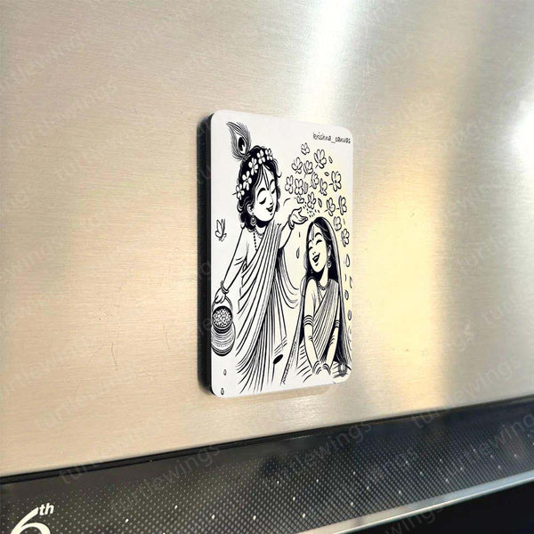 🌸 Radha-Krishna – Set of 3 Fridge Magnets